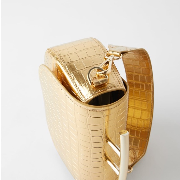 Zara metallic animal print oval crossbody bag - Picture 11 of 13